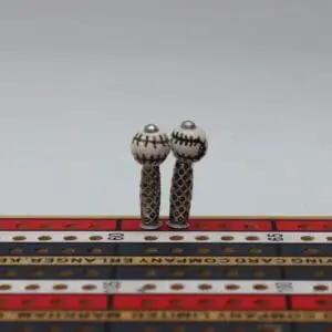 Black & White Baseball Cribbage Pegs