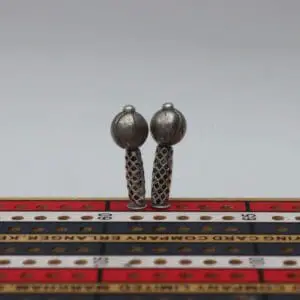 Silver Baseball Cribbage Pegs