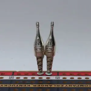 Silver Wine Bottle Cribbage Pegs